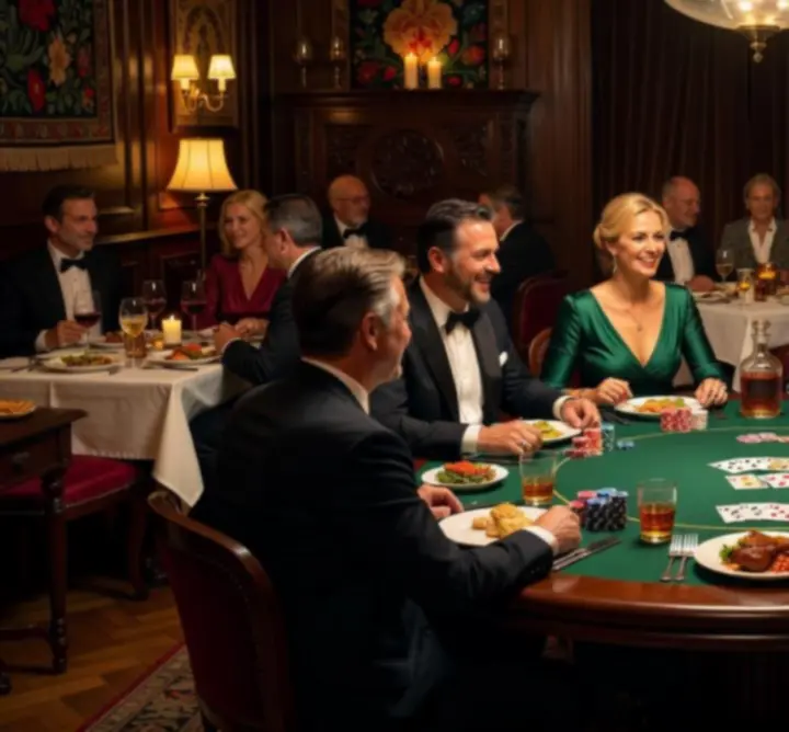 Elegáns offline poker este a Fresh Linen Works étterem hangulatos terében